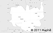 Silver Style Simple Map of Aba