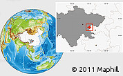 Physical Location Map of Anyue, highlighted country, highlighted parent region