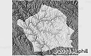 Physical 3D Map of Baiyu, darken