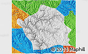 Physical 3D Map of Baiyu, political outside