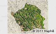 Satellite 3D Map of Baiyu, shaded relief outside