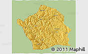 Savanna Style 3D Map of Baiyu, single color outside