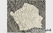 Shaded Relief 3D Map of Baiyu, darken