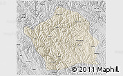 Shaded Relief 3D Map of Baiyu, desaturated