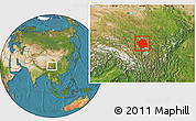 Satellite Location Map of Baiyu