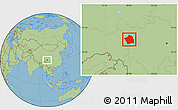 Savanna Style Location Map of Baiyu