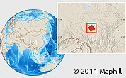 Shaded Relief Location Map of Baiyu