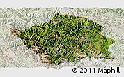 Satellite Panoramic Map of Baiyu, lighten
