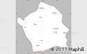 Gray Simple Map of Baiyu, cropped outside