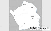 Gray Simple Map of Baiyu, single color outside