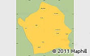 Savanna Style Simple Map of Baiyu, single color outside