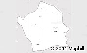 Silver Style Simple Map of Baiyu, cropped outside