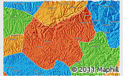 Political 3D Map of Bazhong