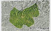 Satellite 3D Map of Bazhong, lighten, semi-desaturated