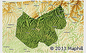 Satellite 3D Map of Bazhong, physical outside