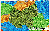 Satellite 3D Map of Bazhong, political outside