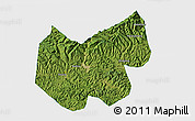 Satellite 3D Map of Bazhong, single color outside