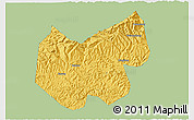 Savanna Style 3D Map of Bazhong, single color outside