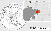 Blank Location Map of Bazhong, highlighted country, highlighted parent region