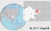 Gray Location Map of Bazhong, highlighted parent region