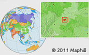 Political Location Map of Bazhong