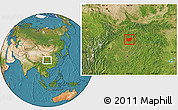 Satellite Location Map of Bazhong