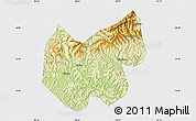 Physical Map of Bazhong, single color outside