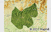 Satellite Map of Bazhong, physical outside