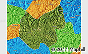 Satellite Map of Bazhong, political outside