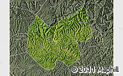 Satellite Map of Bazhong, semi-desaturated
