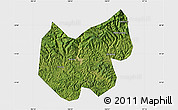 Satellite Map of Bazhong, single color outside