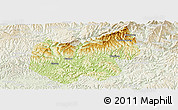 Physical Panoramic Map of Bazhong, lighten