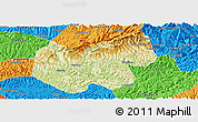 Physical Panoramic Map of Bazhong, political outside
