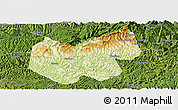 Physical Panoramic Map of Bazhong, satellite outside
