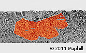 Political Panoramic Map of Bazhong, desaturated