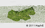 Satellite Panoramic Map of Bazhong, lighten