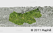 Satellite Panoramic Map of Bazhong, lighten, semi-desaturated