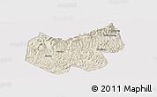 Shaded Relief Panoramic Map of Bazhong, cropped outside
