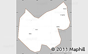 Gray Simple Map of Bazhong, cropped outside
