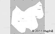 Gray Simple Map of Bazhong, single color outside