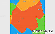 Political Simple Map of Bazhong
