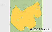 Savanna Style Simple Map of Bazhong, cropped outside