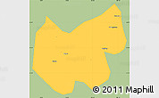 Savanna Style Simple Map of Bazhong, single color outside