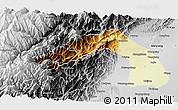 Physical 3D Map of Chongqing, desaturated