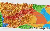 Political 3D Map of Chongqing