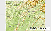 Physical 3D Map of Da Xian