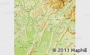 Physical Map of Da Xian
