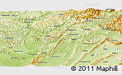 Physical Panoramic Map of Da Xian