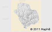 Classic Style 3D Map of Danba, single color outside