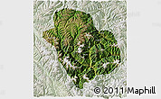 Satellite 3D Map of Danba, lighten